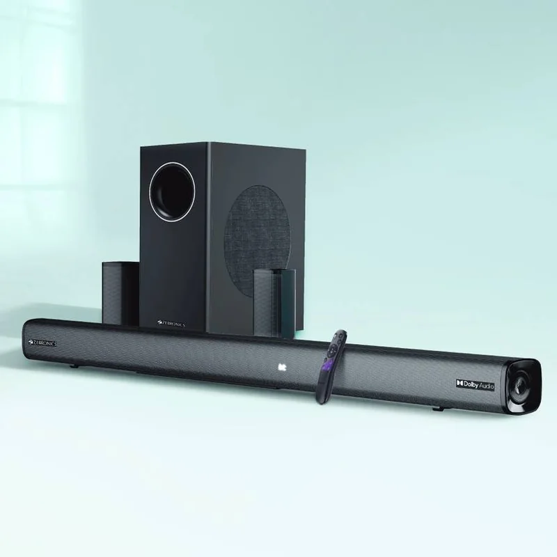 ZEBRONICS Juke Bar 9451 (SBSPK C8) Dolby Audio Wireless Subwoofer & Dual Satellite 600 W Bluetooth Soundbar - Verified Tech Deal in India