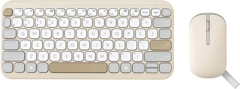ASUS Wireless Keyboard and Optical Mouse Set CW200, Up to 1600dpi Wireless Tenkeyless Laptop Keyboard Compatible with Laptop, Desktop, Tablet - Best price drop in India