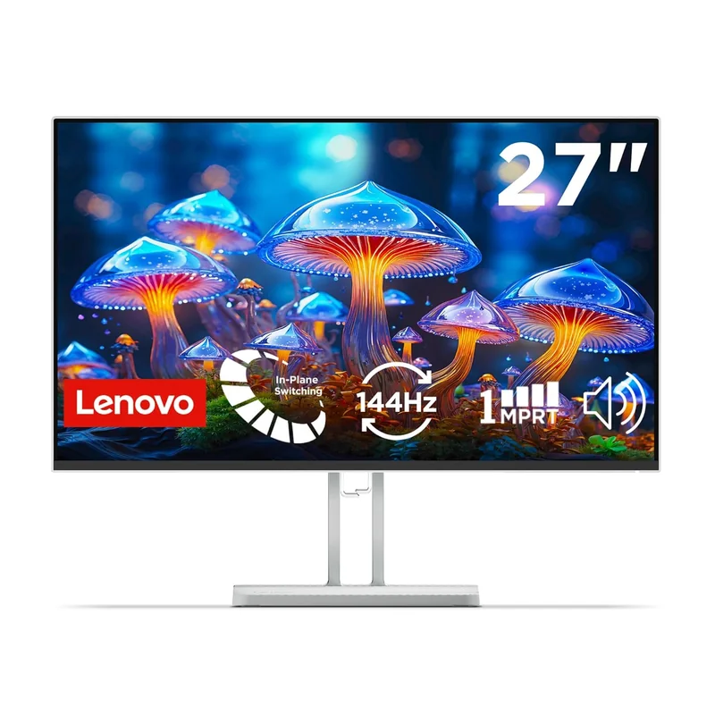 Lenovo L27-4C | 27" (68.58cm) FHD IPS 144Hz Ultraslim Monitor | 1ms, 2x3W Speakers, AMD FreeSync, 99% sRGB, 2X HDMI 1.4, 1x VGA| Tilt | Grey | 67DEKAC1IN - Historical Price Reference India