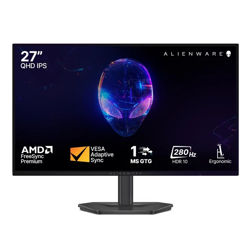 Alienware AW2726DL 27" QHD Monitor|280Hz Refresh, IPS Panel|AMD FreeSync Premium+VESA AdaptiveSync|1ms GTG Extreme|Height Tilt Swivel Pivot|1000:1 Contrast|400 cd/m2 Brightness|93% DCI-P3|HDMI, DP 1.4 - Historical Price Reference India