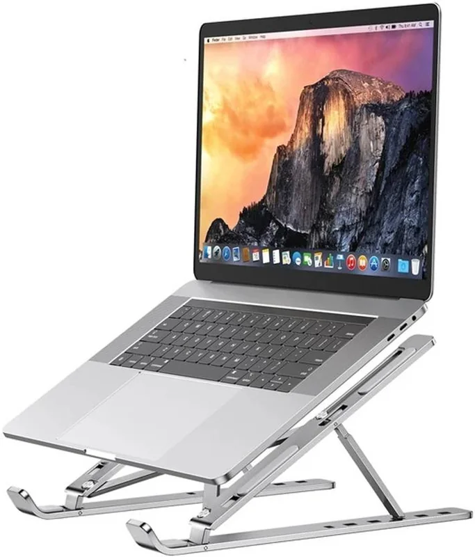 Missfox Laptop Stand Foldable stand for 14/16in Laptops & for MacBook, HP, Dell & Lenovo i-Desk Aluminium Height Adjustable / Portable Laptop Stand Aluminium Rotatable Laptop Stand with Adjustable Height Compatible with Universal Laptops - Best price drop in India
