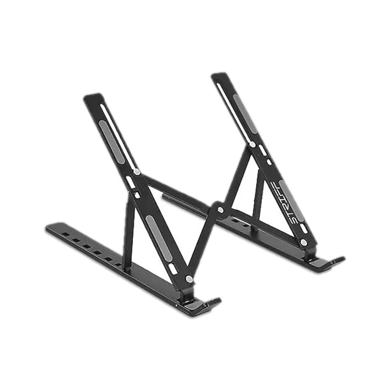 STRIFF Aluminum Laptop Stand Foldable, Adjustable, Ventilated, Up to 15.6''(Black) Aluminium Laptop Stand with Adjustable Height Compatible with 40 - 44cm Laptops - Best price drop in India